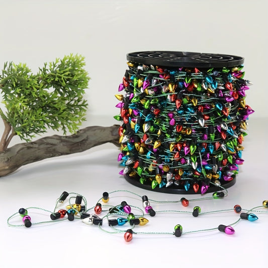 1pc 5.0m Mini Colorful String Lights for decorating small Christmas trees, dollhouses, and tabletop displays. Perfect for holiday parties and gifts.