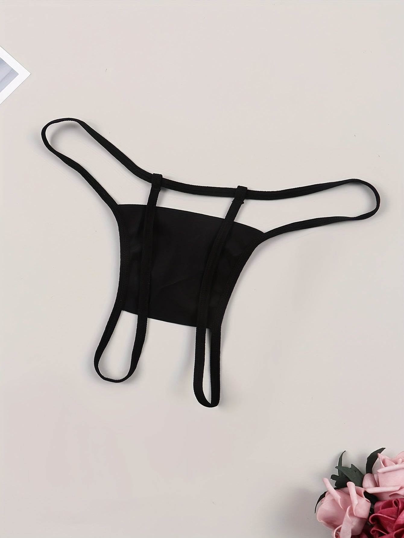 Seamless open crotch thongs, low waist intimates for women's lingerie and underwear.