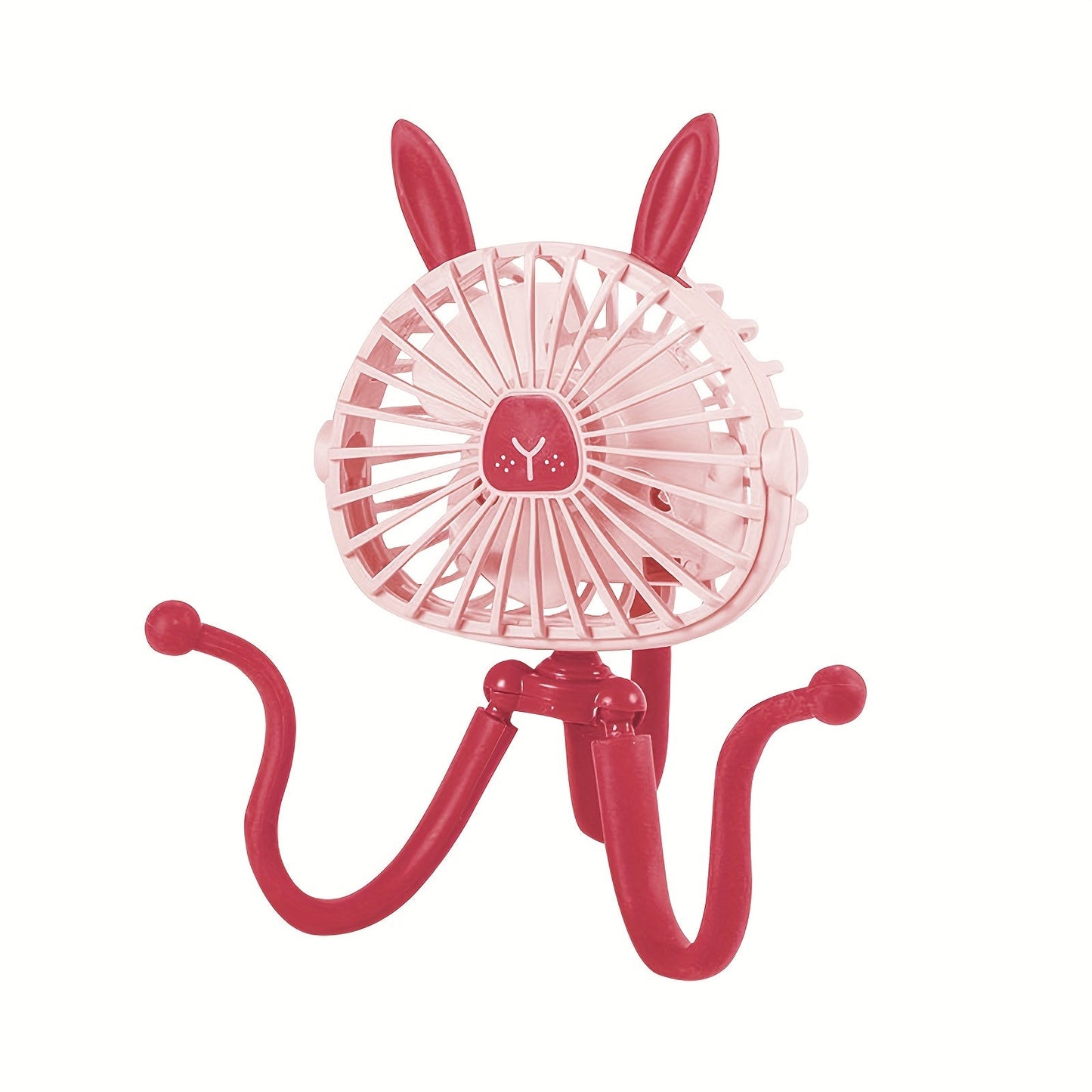 The Rabbit Octopus USB Fan is a cute and convenient portable fan that comes with a flexible stand and a mini clip-on design. Perfect for use in strollers, beds, dorms, desks, and more, this quiet and rechargeable fan is ideal for use at home or while