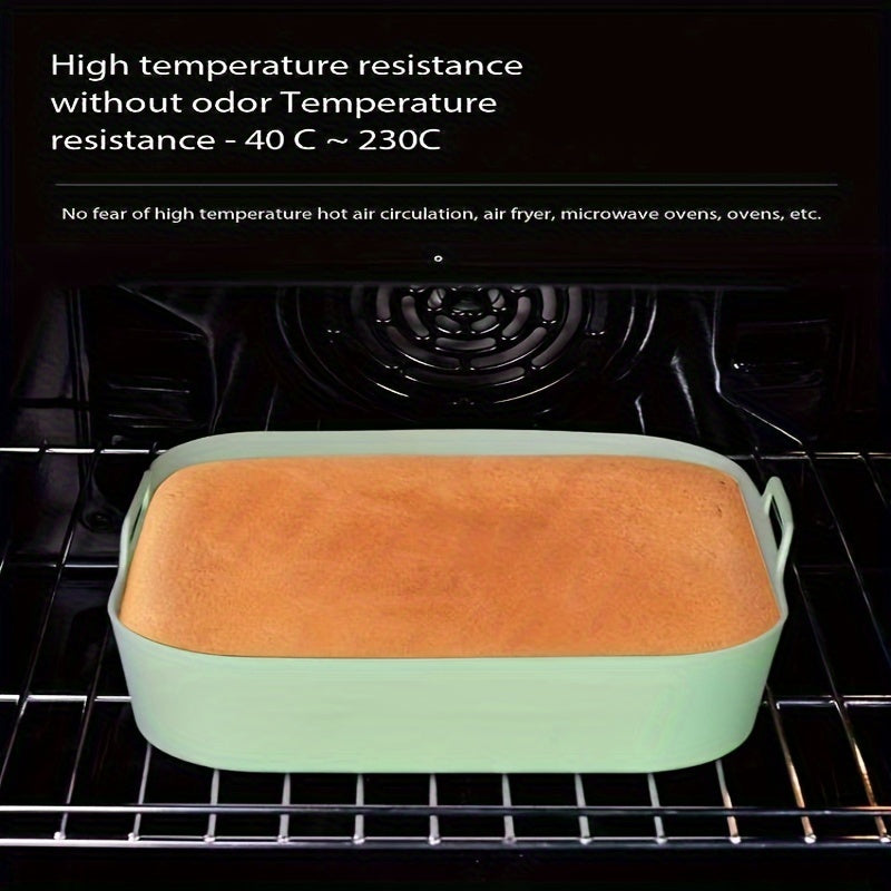 Silicone Air Fryer Baking Tray: A Heat-Resistant, Food-Safe Design for Air Frying and Baking - Non-Stick Bakeware Accessory for Healthy Cooking