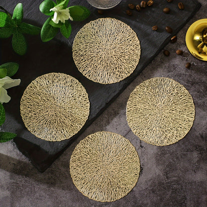 6 messy silk coasters, ideal for table decoration and cup holders.