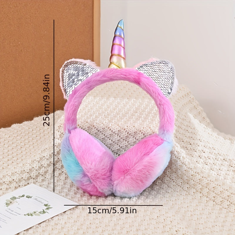 Stay warm and stylish this winter with our Unicorn Ear Warmers made of soft fleece and adorned with sparkly ears. Ideal for adding a touch of magic to your winter fashion ensemble.