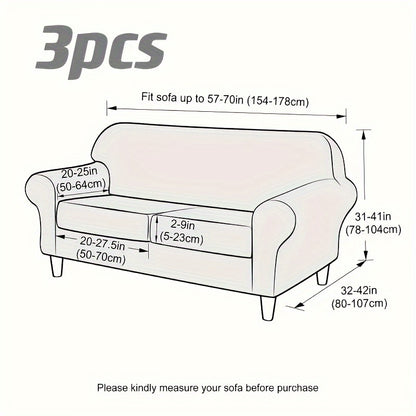 Современные минималистичные эластичные чехлы для диванов в 2 шт./3 шт./4 шт. с чехлами для подушек, пылезащитные и устойчивые к когтям кошек, идеальны для дома, спальни и гостиной.