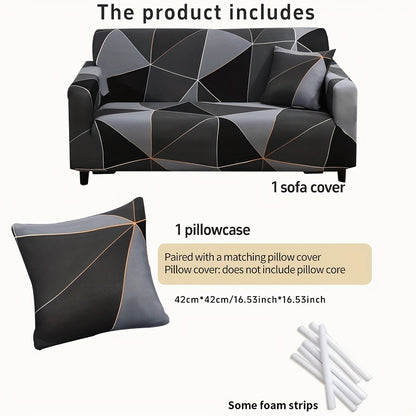 1 Durable Milk Fiber Sofa Slipcover for Home Decor and Furniture Protection.