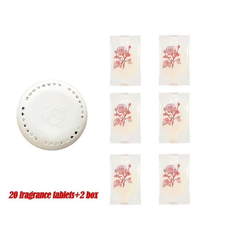 20pcs Cartoon Patterned Self-Adhesive Air Freshener Tablets - Reusable Aromatherapy Deodorant for Home, Car, Bathroom, Bedroom, Wardrobe, Toilet.