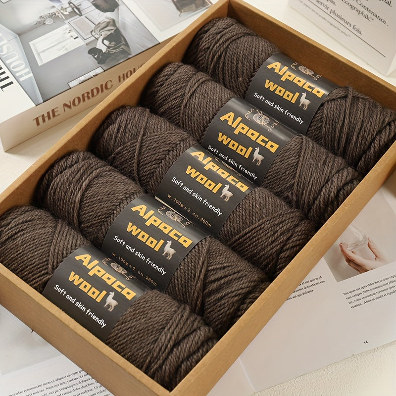 500G Alpaca Wool Yarn, 245 Thick Knitting Needles, Multi-Colored Kit for Autumn and Winter Fashion DIY Projects. Includes Yarn for Sweaters, Cardigans, Scarves, Hats, Gloves, Pants, and