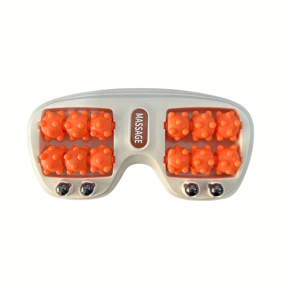 ZMDN Four-Row Roller Foot Massager with Eight Rows of Large Acupressure Balls for Foot Reflexology and Bottom Massage.