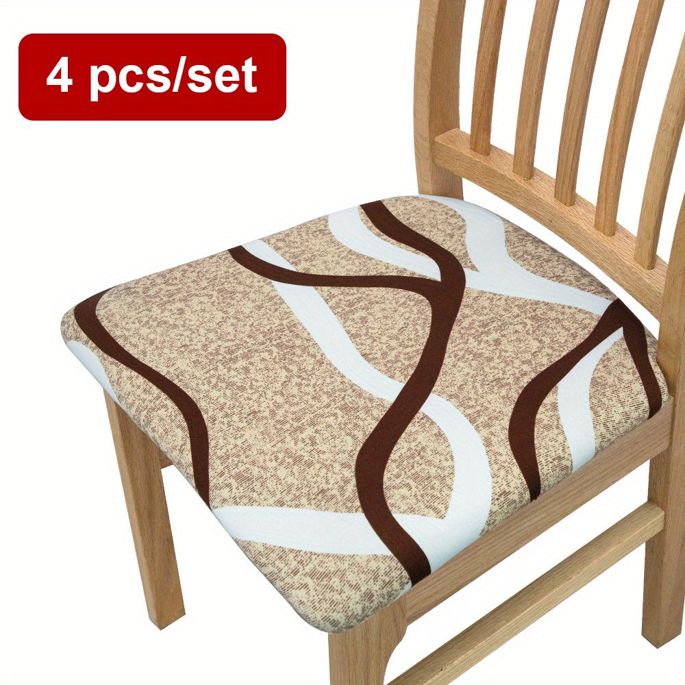 4/6 Elastic Chair Cushion Covers with Print