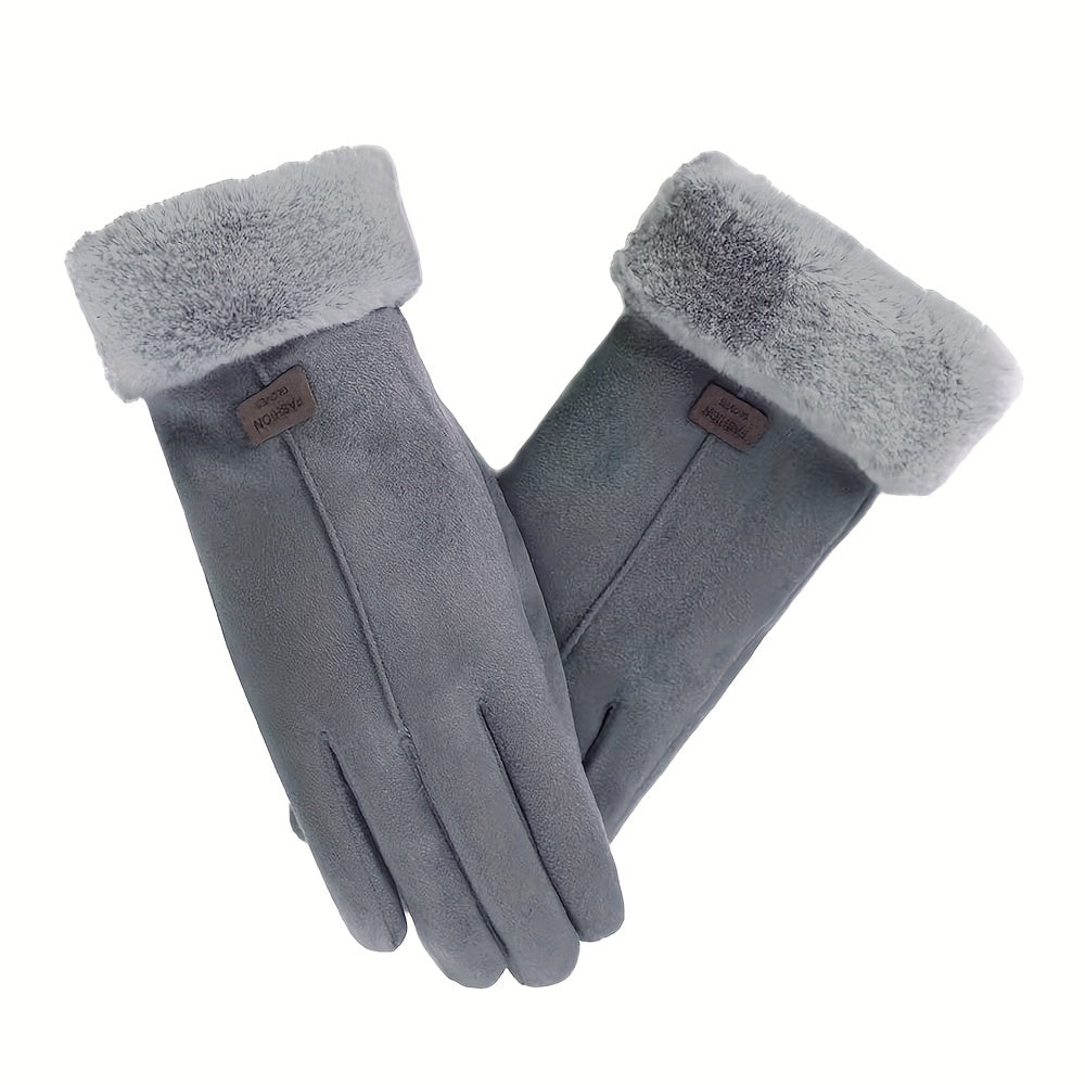 Stay warm this winter with our cozy velvet-lined gloves. Perfect for outdoor activities and casual sports, these split-finger gloves feature a plush cuff and stretchy design for added comfort.