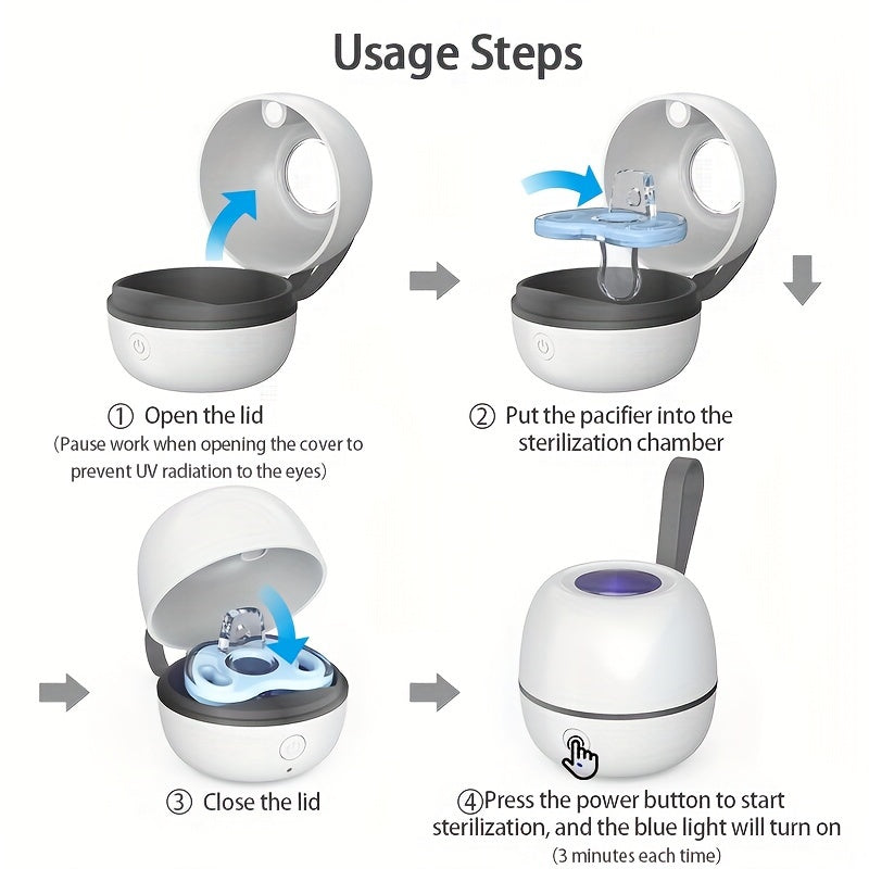 MOMMED Portativ UV Sterilizatori: Sayohat uchun ixcham o'lcham, qayta zaryadlanadigan, faqat 180 soniyada sanitizatsiya qiladi, zargarlik buyumlari, kalitlar, tirnoq kesgichlari va boshqalar uchun ideal