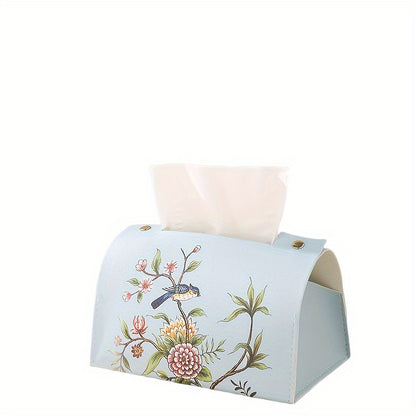 Stylish Nordic faux leather tissue box cover for multiple rooms in the home.