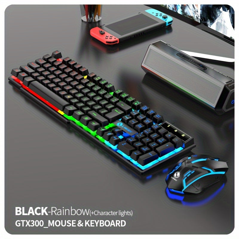 LED Luminous Gaming Keyboard & Mouse Set with 104 Keys