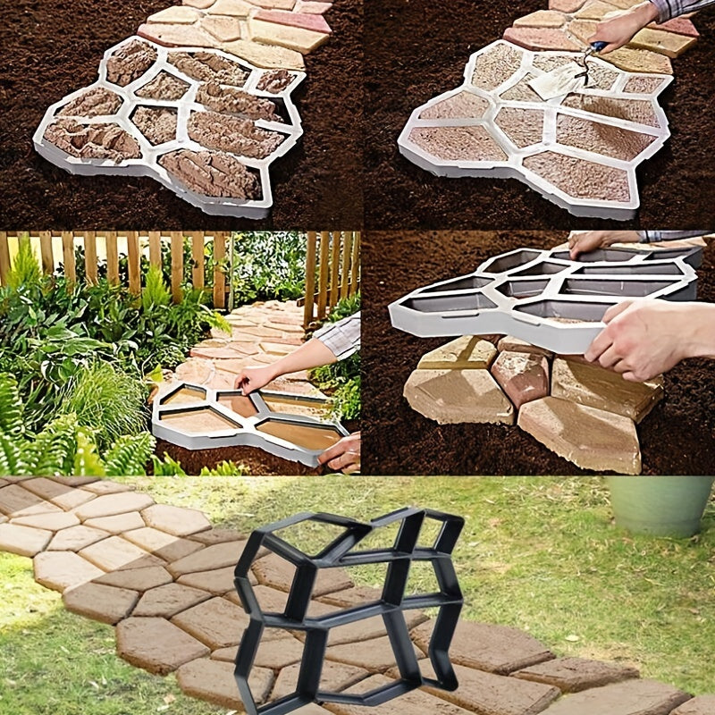 1pc DIY manual garden walk pavement mold for making cement brick stone road.