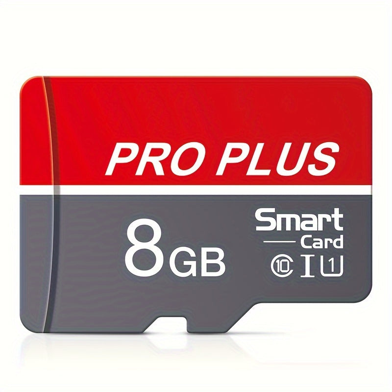 High-speed Class 10 U3 Microdrive Pro Plus Memory Card in red and gray, available in sizes 4GB to 256GB, offers reliable performance for smartphones, tablets, and more.