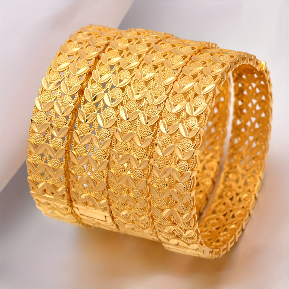 Fashionable women's bracelet with an open style, featuring European, American, Southeast Asian, and Middle Eastern influences. Perfect as a hand ornament for brides seeking a luxury, ethnic style look.