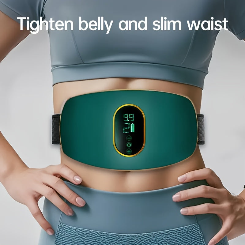 Rechargeable Electric Abdominal Massager Belt with USB Charging, Full Body Muscle Massager for Fitness, Home, Office, Outdoor Sports, and Couples Gift, ≤36V, 250mAh Lithium Polymer Battery.