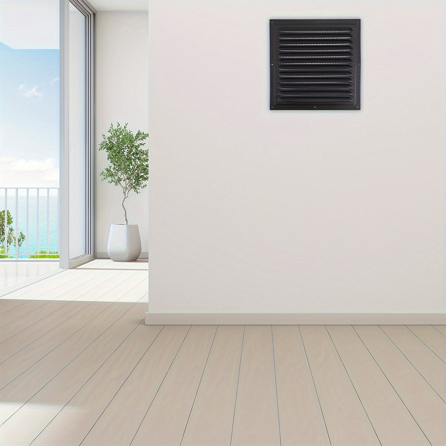 Cover your air vent with this 25.4x25.4 cm Aluminum Grille, perfect for AC systems, HVAC, and improving air circulation. This non-electric louvered shutter ventilation cover is a must-have accessory.