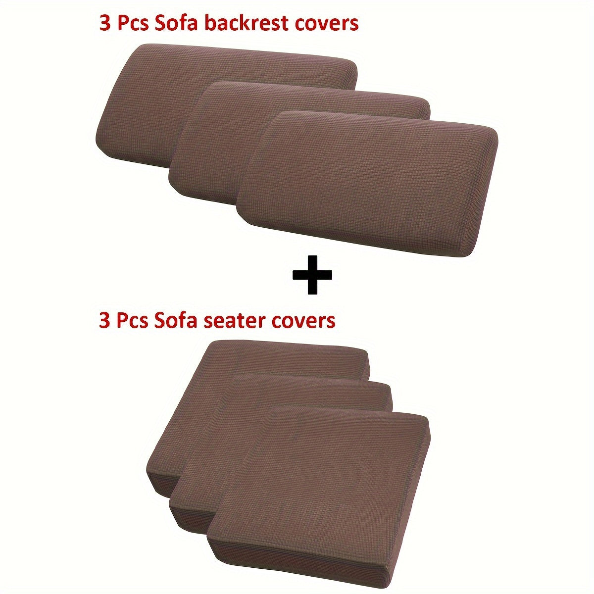 Waterproof corn grain material sofa cushion covers, set of 2 or 6 pieces, protect furniture and enhance home decor.