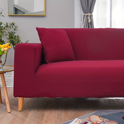 Modern sofa cover with non-slip elastic band, machine washable, made of 95% polyester and 5% spandex. Compatible with various sofa sizes, no printing, stitched craftsmanship, fabric weight of 100-120 g/m².