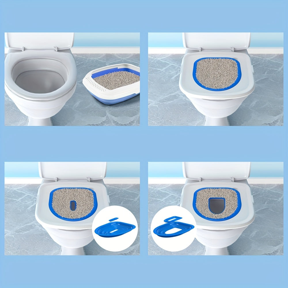 Cat toilet training aid made of PP material for litter box training.