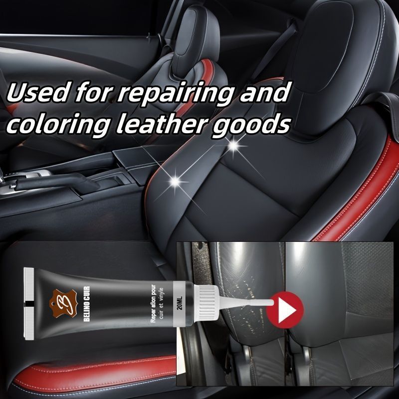 1pc Leather Repair Paste for Scratches, Cracks - Car Seat Restoration Gel for Sofa, Bag, Coat, Shoe