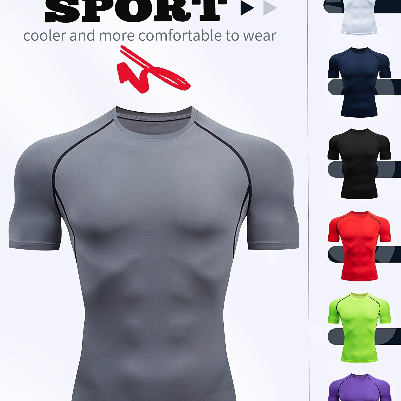 Men's Spring/Summer Moisture-wicking Body Shaping Short-sleeve Shirt