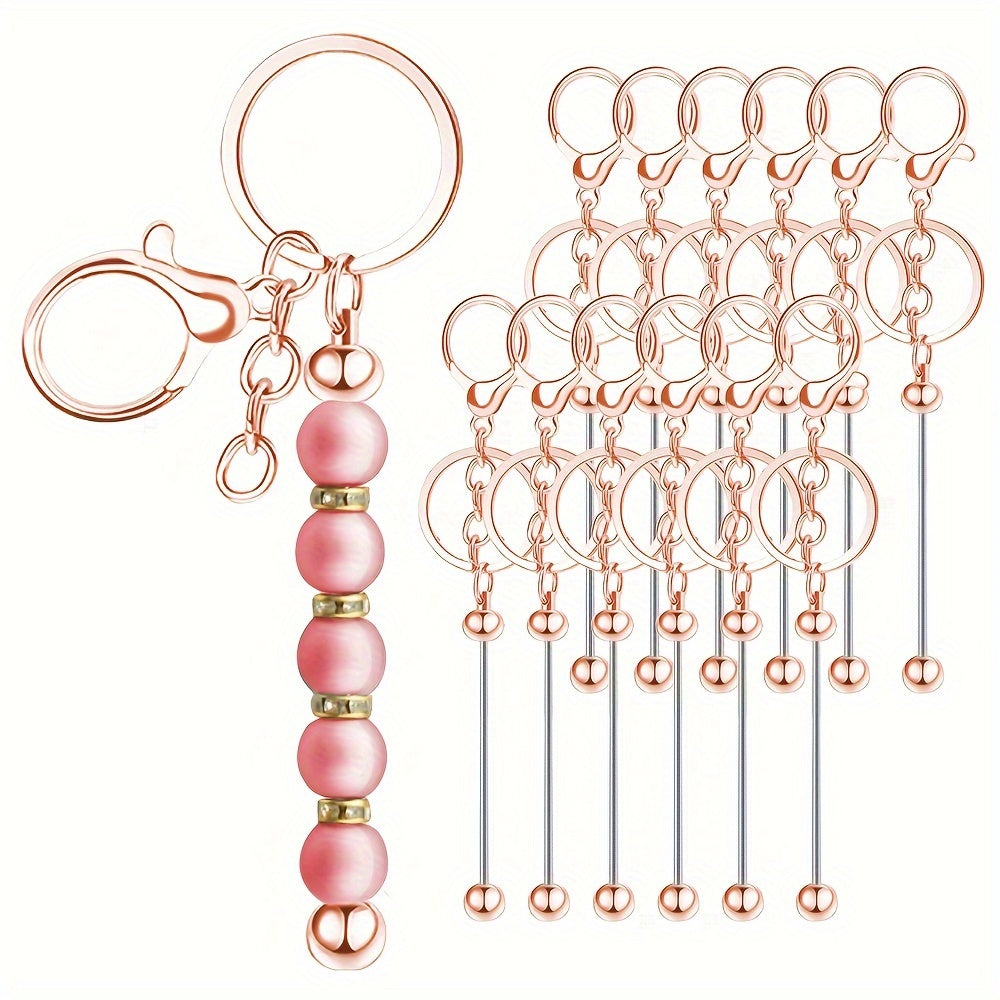 Create your own personalized keychains with 12 one-of-a-kind zinc alloy golden keychains. These blank keychains are perfect for DIY crafts and can be easily customized to suit your style. Versatile and easy-to-use, these accessories are ideal for gifts