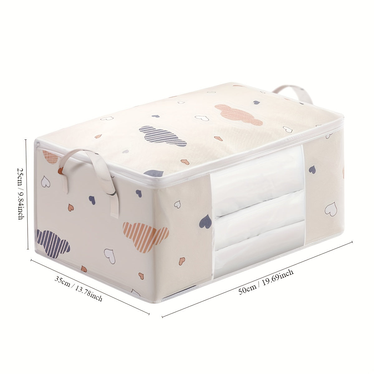 Extra Large Capacity Storage Bag 
- Features a clear window
- Made of durable fabric
- Moisture-proof
- Foldable design for easy storage
- Can be used as a clothes or quilt organizer
- Reinforced handles for added strength
- Helps keep your home wardrobe