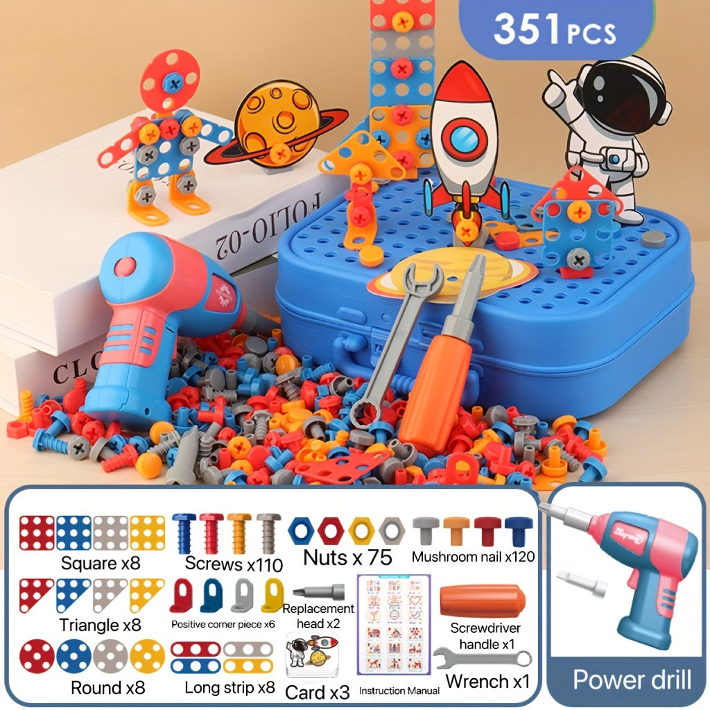 Educational Toy Set for Kids - Includes Screwdriver and Repair Kit for Interactive Parent-Child Game, Promotes Hand-Eye Coordination, Made of Durable Red Plastic, Perfect for Christmas, Halloween, Children's Day, or Birthday Gifts.