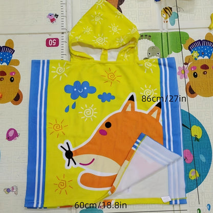 Cute hooded bath towel with fun designs - ideal gift for kids