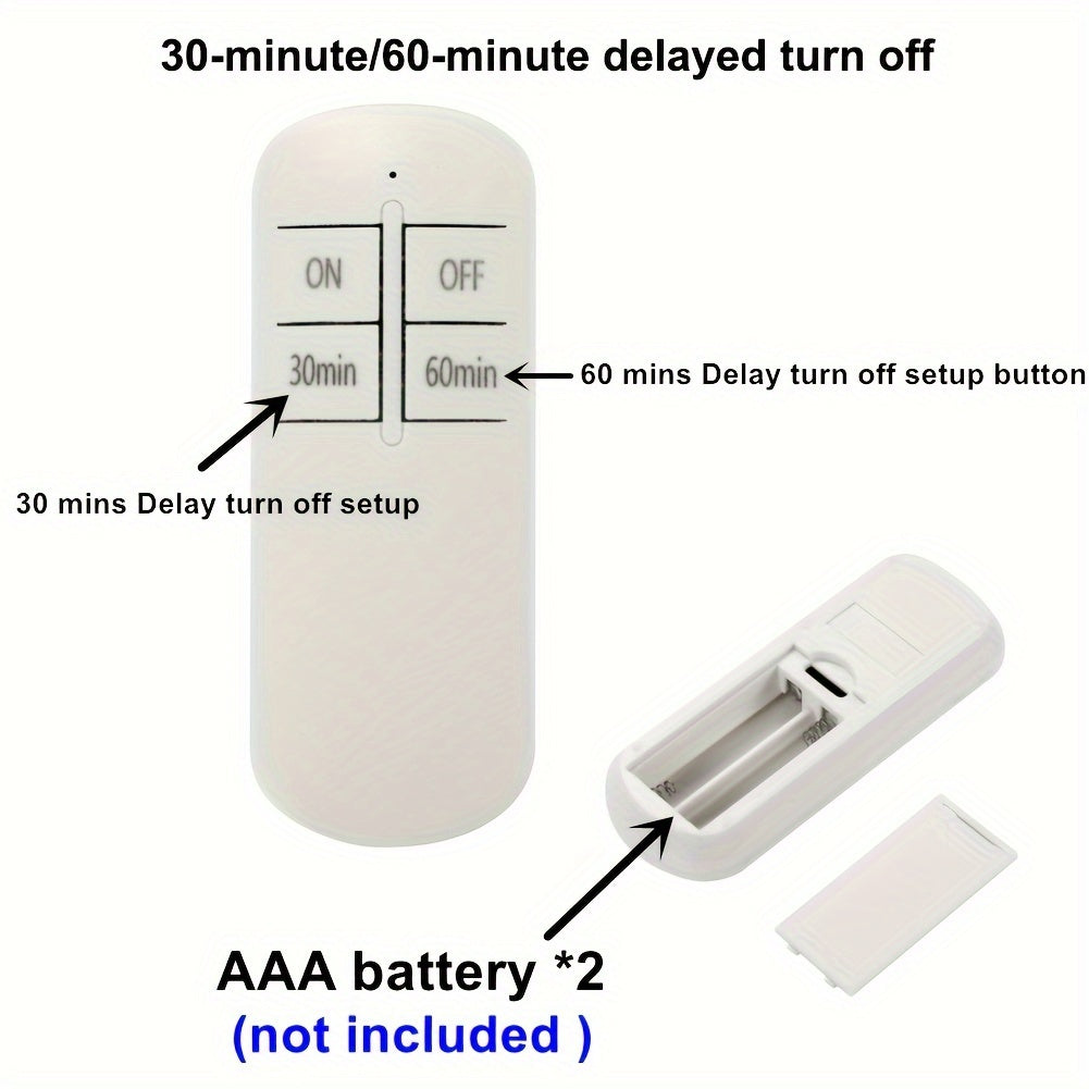 QIACHIP Wireless Lamp Socket with Timer - E26/E27, RF 433MHz, No Wiring, LED & Incandescent, AC85V-250V