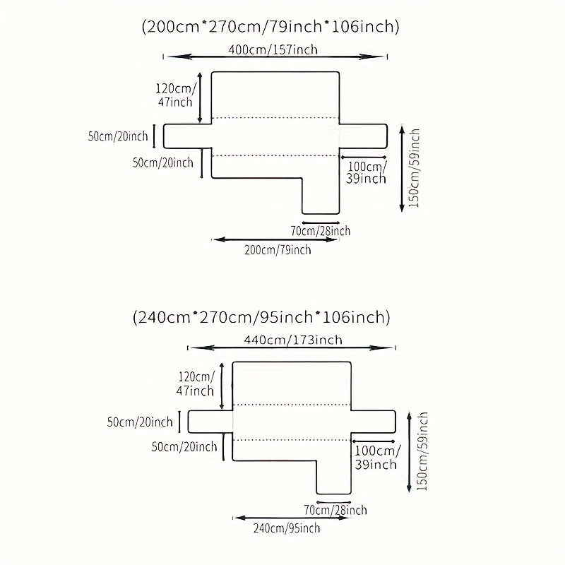 Waterproof and dustproof sofa cover for L shape sofas, pet-friendly and double-sided, perfect for living rooms, offices, and home decor.