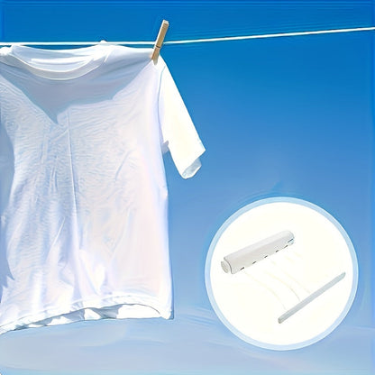 Telescopic Clothes Drying Rack with Spring Mechanism, Four or Five-line Clothesline, Hook for Hanging Clothes, Multi-functional Laundry and Towel Drying Rack