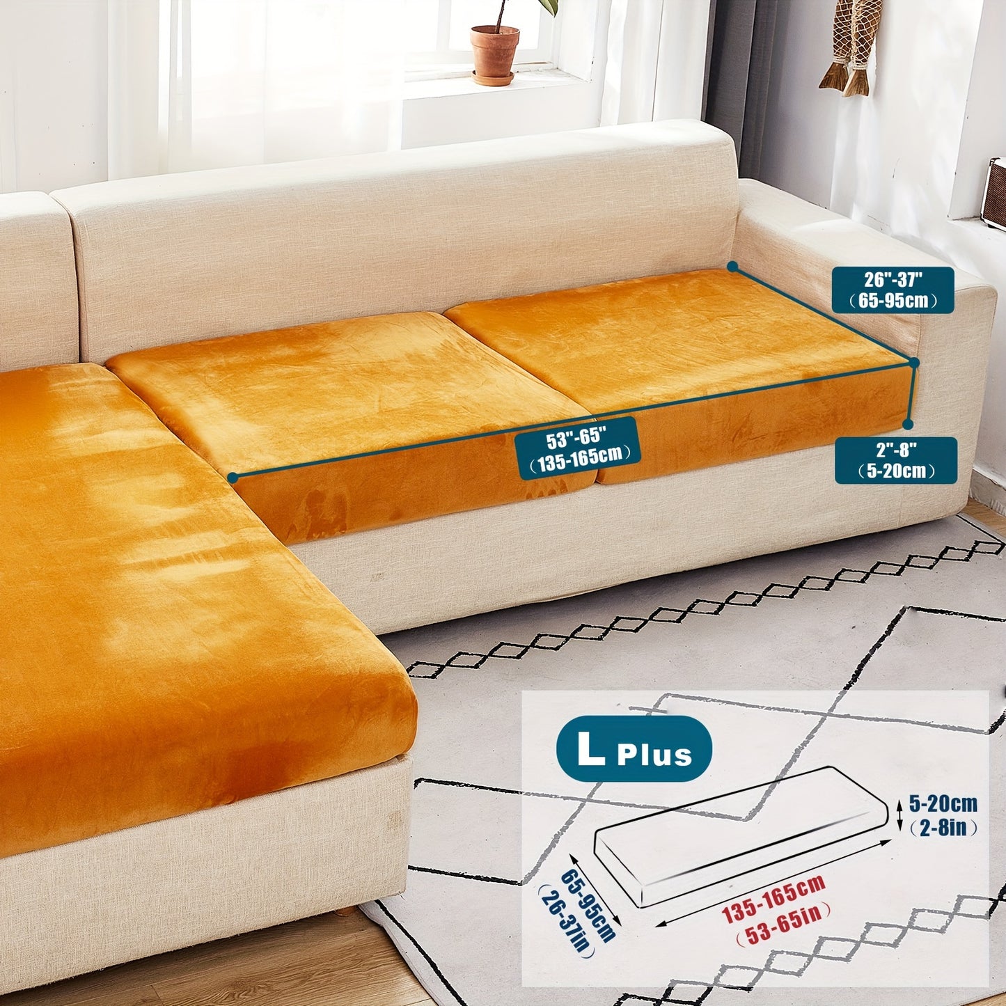 Velvet sofa slipcover/pillowcase for pets, dust-proof and fuzzy couch cover for home decor.