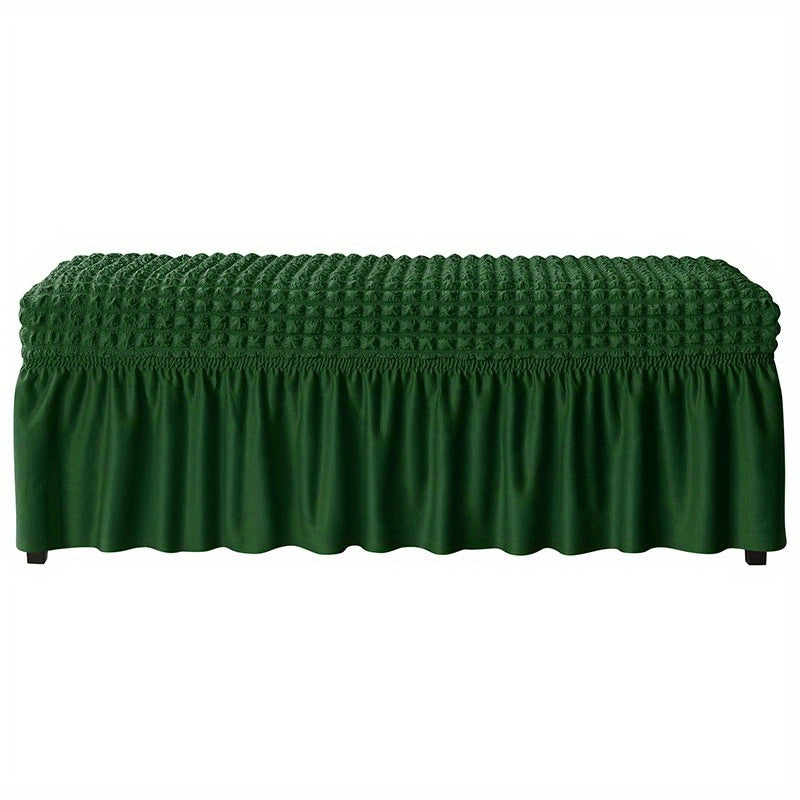 Protect your furniture in style with our durable seersucker bench cover, the perfect home decor accessory for any bedroom, office, or living room.