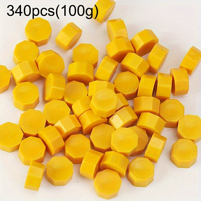 340pcs 100g Octagonal Wax Particles for DIY Gift Box Sealing Wax