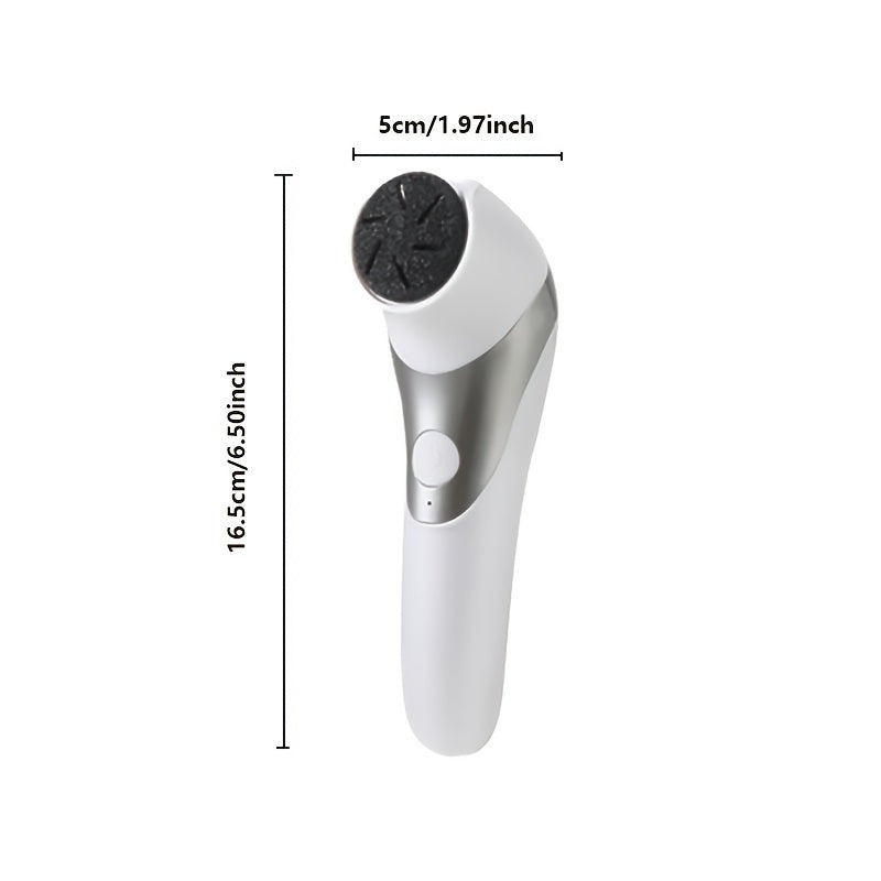 Portable USB Rechargeable Electric Foot Grinder with Dual Heads - Perfect for Thick Faux Leather and Dry Skin Care, Easy-to-Use with Replaceable Heads.