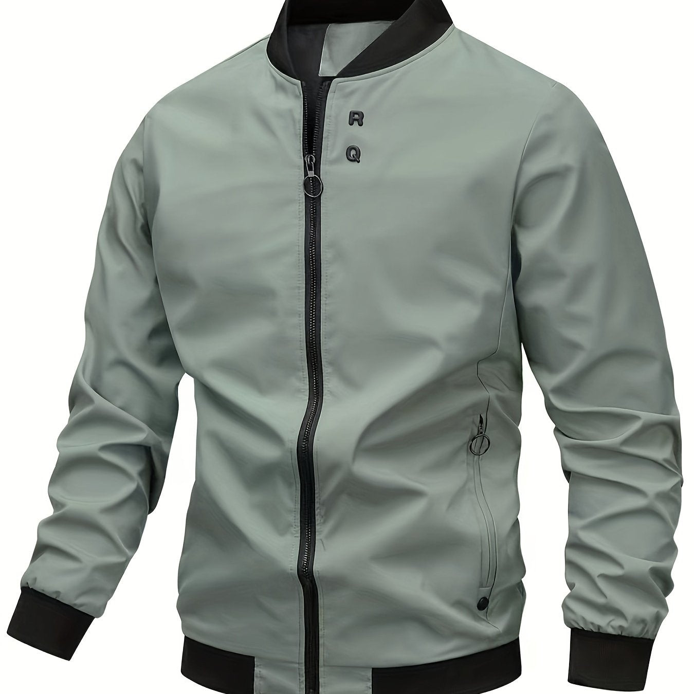 Classic Lightweight Windbreaker Jacket with Zipper Pocket