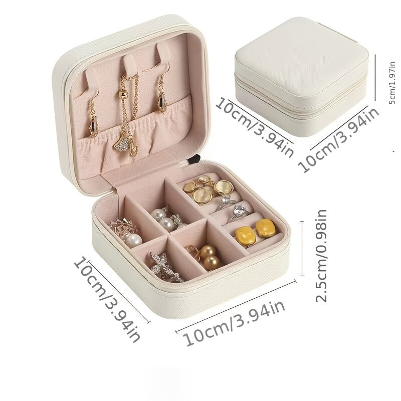 Large Capacity Jewelry Storage Box for Travel and Home Organization, with Necklace and Earrings Holder