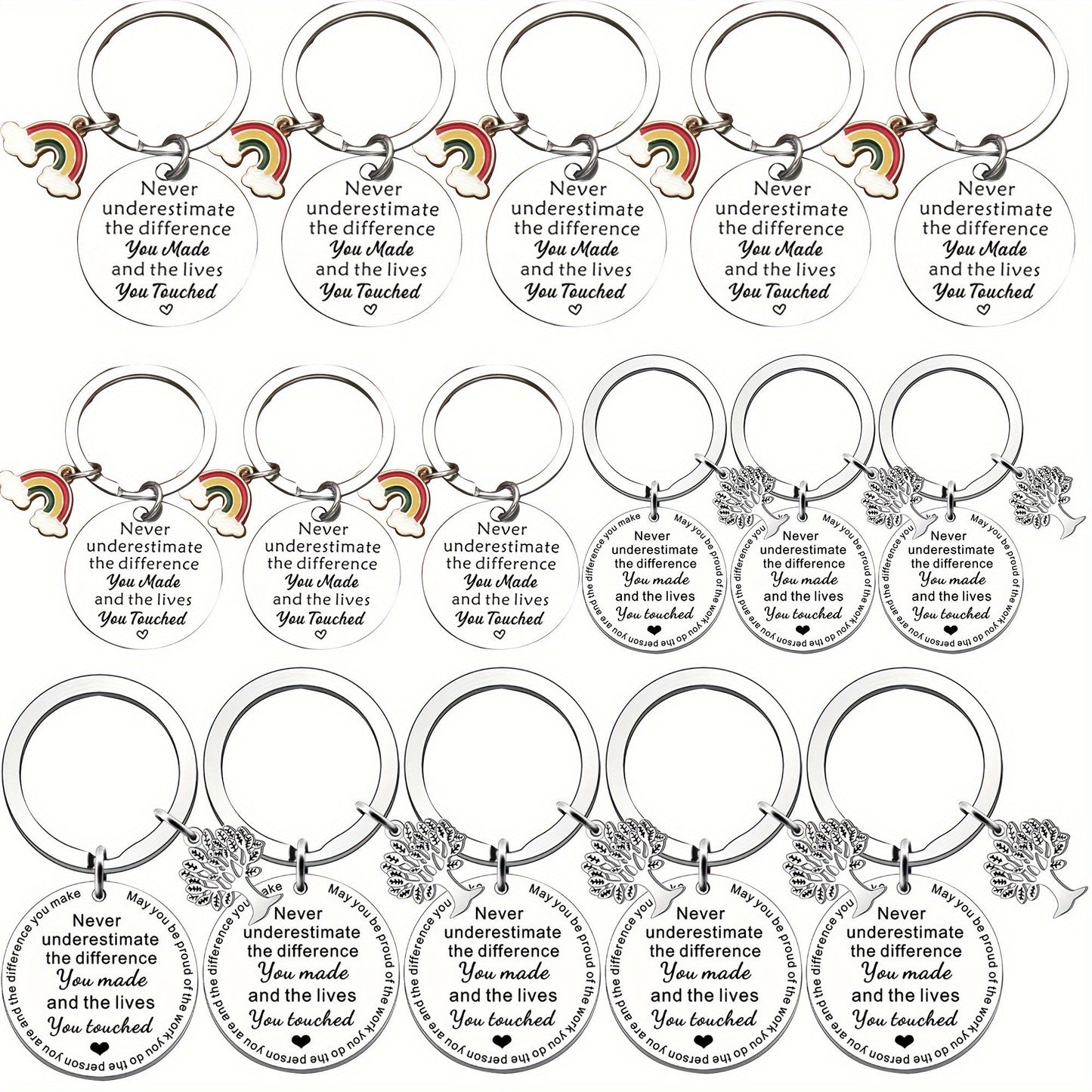 Set of 16 Stunning Keychain Presents for Women - Ideal for Colleagues, Coworkers, Nurse Friends, and Teachers. A Thoughtful Thanksgiving Gift at an Affordable Price for the Men in Your Life