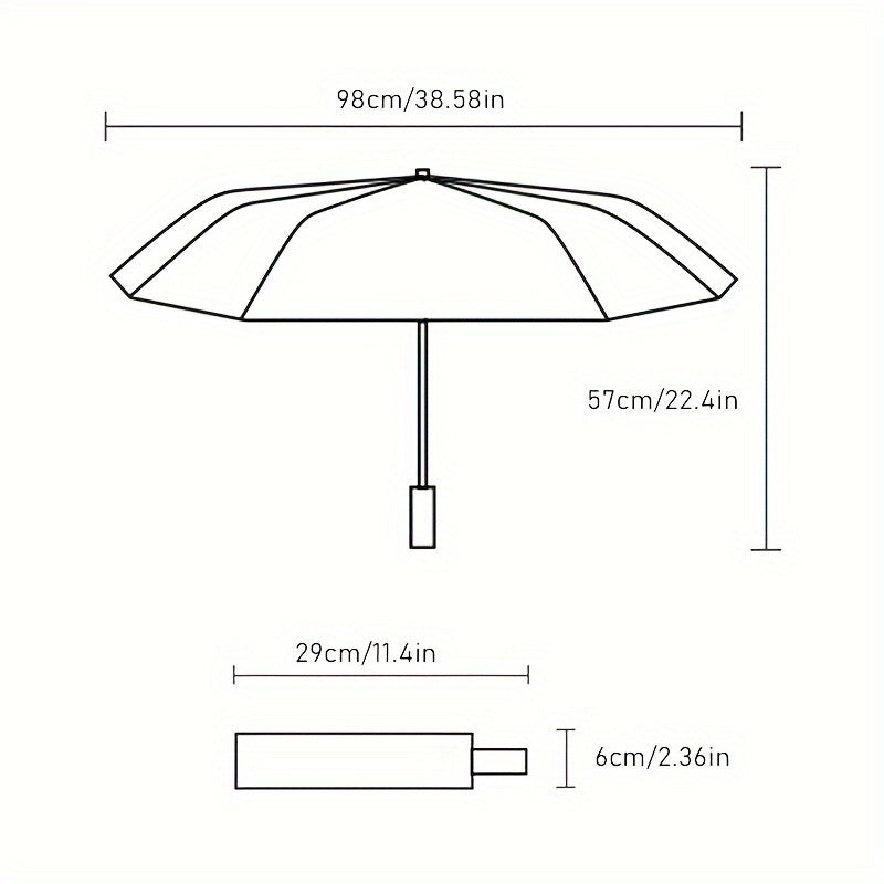 Durable auto-open compact umbrella for students, ideal for sun and rain protection.