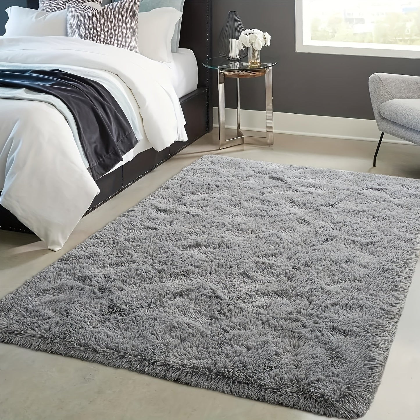 The Soft and Cozy Shaggy Carpet is ideal for the living room, bedroom, and hallway. It comes in a variety of colors and is simple to maintain with dry cleaning. With its rectangular shape, it can be used in multiple areas of the home. Constructed from