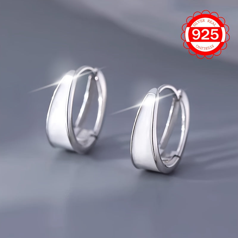 These hypoallergenic 925 silver earrings are a versatile and luxurious choice for women. Featuring oil drop circle designs and a high-end round circle ear buckle, they are perfect for gifting to couples, best friends, or for everyday wear, weddings