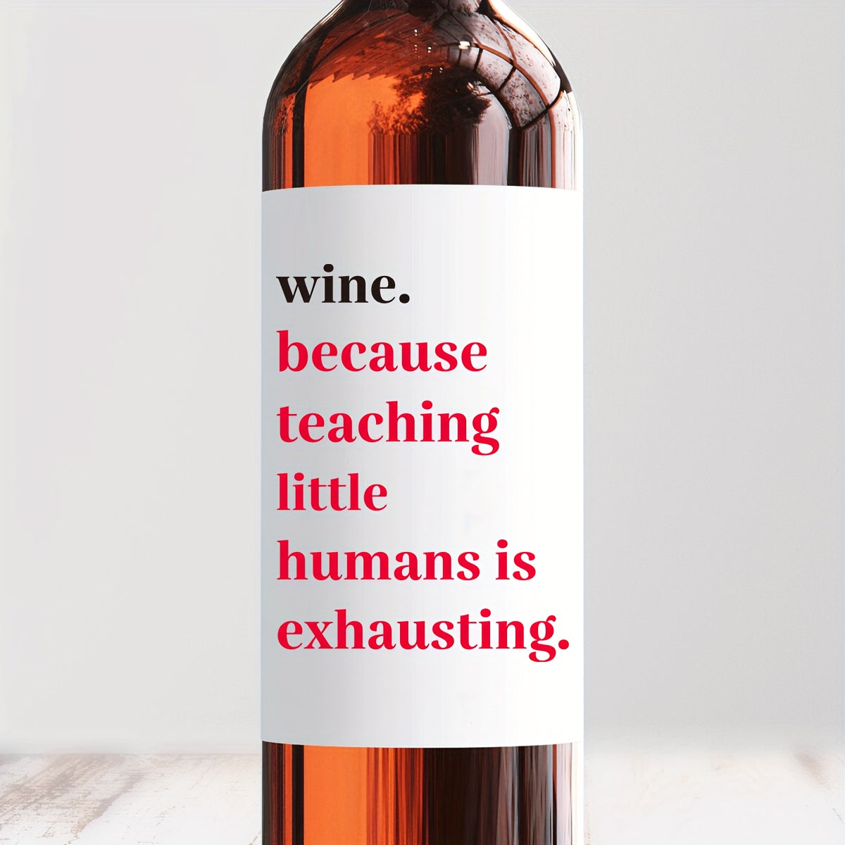 2-piece Teacher Appreciation Wine Label Set - Ideal Christmas gift for teachers