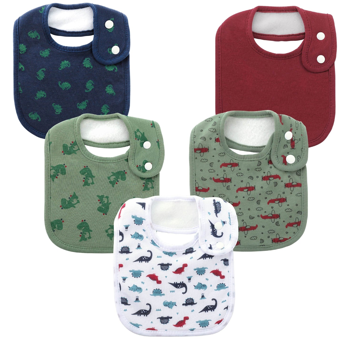 Set of 5 Super Soft & Absorbent Baby Bandana Drool Bibs - Ideal for Babies 0-36 Months! Great Gift for Christmas, Halloween, or Thanksgiving!