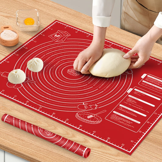 Non-stick baking mat in red for home bakers and cooking enthusiasts, available in large and small sizes.