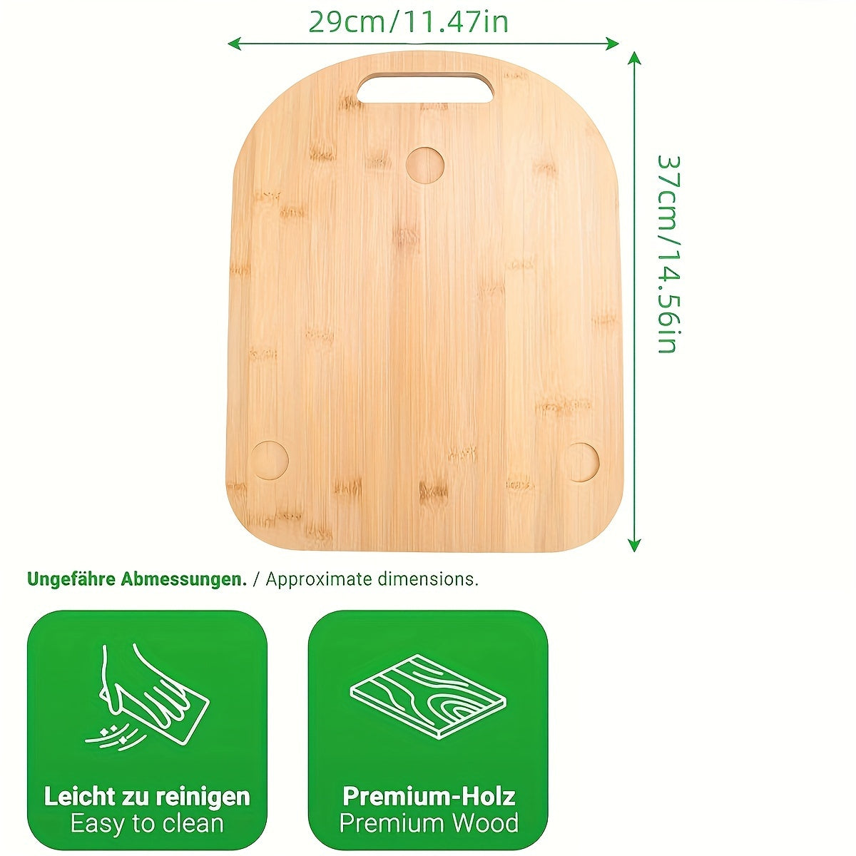 Wooden Kitchen Mat with Handle - Smooth-Glide Design for Easy Countertop Maneuvering, Not Recommended for Food Contact.