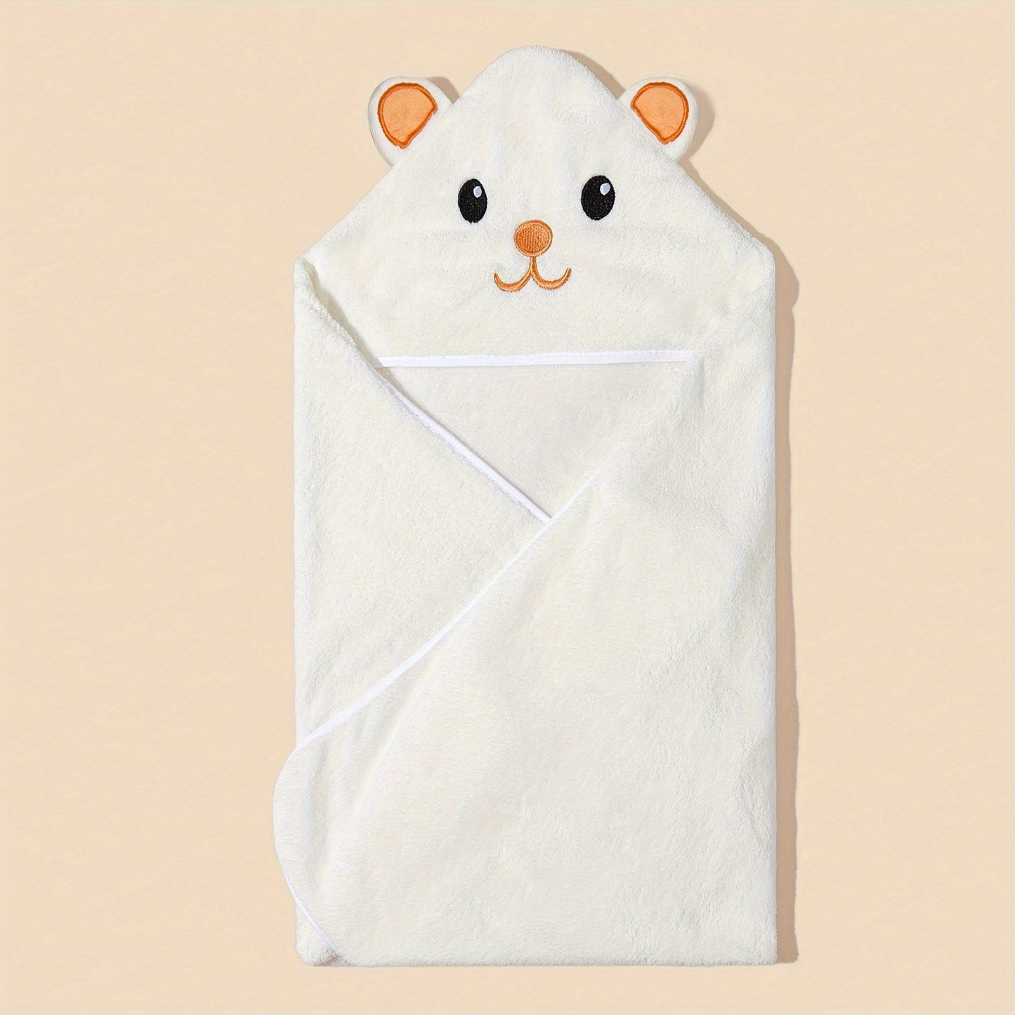 Hooded Bath Towel made of Soft Microfiber featuring Adorable Cartoon Animal Design - Great for Children aged 0-8, Versatile for Any Season, the Perfect Gift for Newborns and Kids