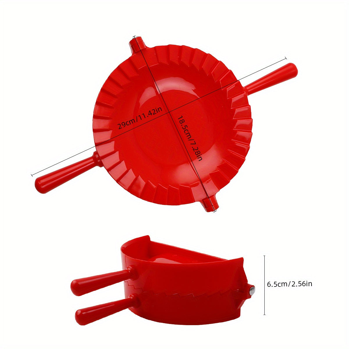 Create perfectly shaped homemade pies, dumplings, and biscuits with the 1pc Large Easy-Press Plastic Pie & Dumpling Mold. This durable mold comes in a variety of vibrant colors to add a fun touch to your cooking. Ideal for creative culinary projects and