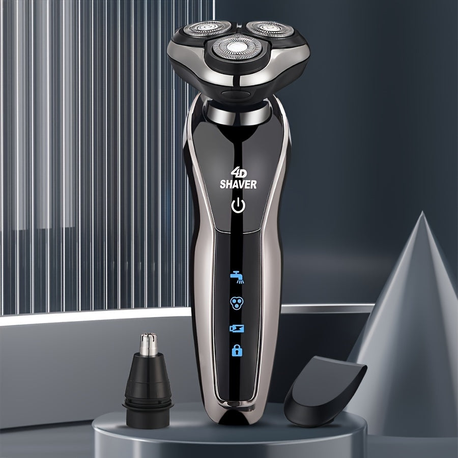 3-in-1 Electric Shaver with USB Charging and 3D Floating Shaving, Men's Holiday Gift